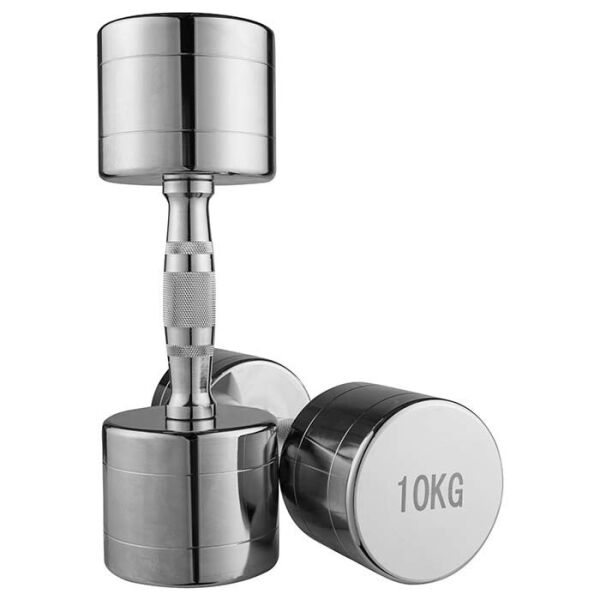 

Гантель хромированная, 10 кг, 1 шт., цвет серый