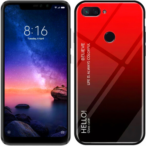 

Чехол TPU Gradient HELLO Glass для Xiaomi Mi8 Lite Красный (26927)