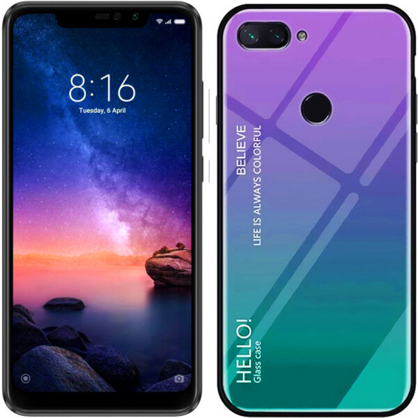 

Чехол TPU Gradient HELLO Glass для Xiaomi Mi8 Lite Голубой (26926)