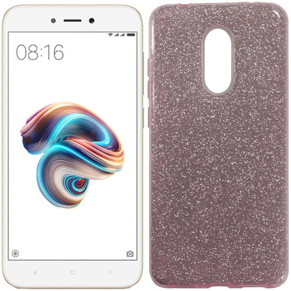 

Чехол силиконовый 3in1 Блёстки для Xiaomi Redmi 5 Pink (21953)