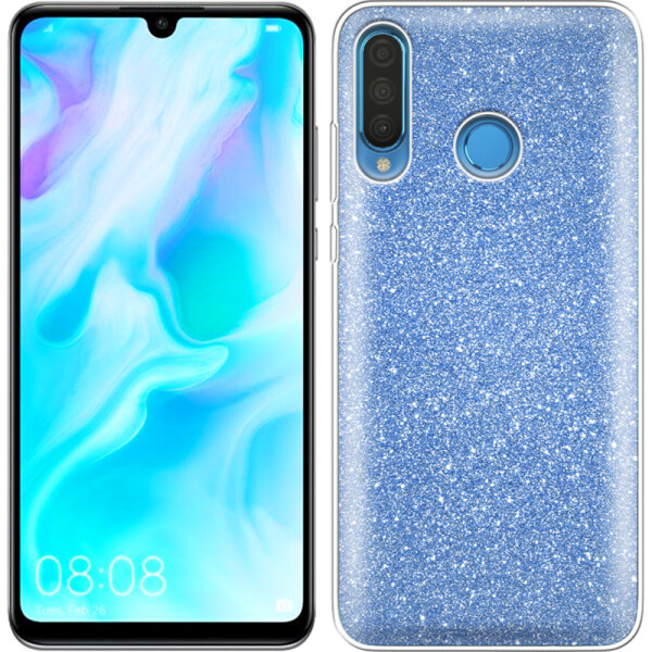 

Чехол силиконовый 3in1 Блёстки для Huawei P30 Lite Blue (26786)