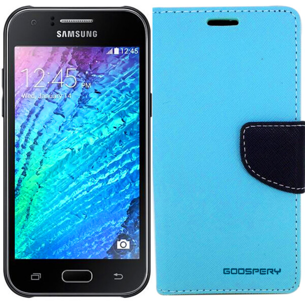 

Чехол книжка Goospery для Samsung J110 (J1 Ace) Blue (11714)