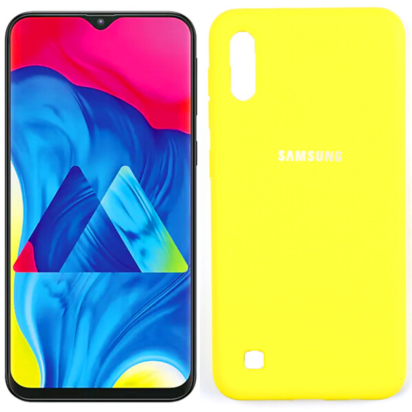 

Чехол силиконовый оригинальный для Samsung M105 Galaxy M10 Ярко жёлтый FULL (28139)