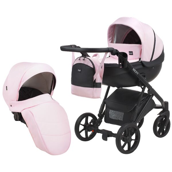 

Коляска 2 в 1 Bair Next кожа 100% розовый 625275