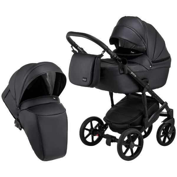 

Коляска 2 в 1 Bair Polo (Black) кожа 100% 625168