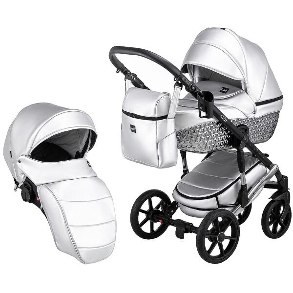 

Коляска 2 в 1 Bair Star (Silver) кожа 100% 46S серый 625152