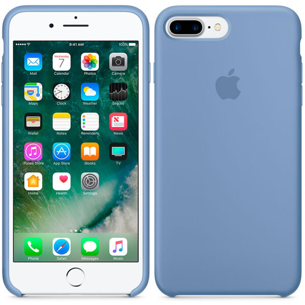 

Чехол силиконовый оригинальный для iPhone 7/8 Plus Светло Синий (13349)