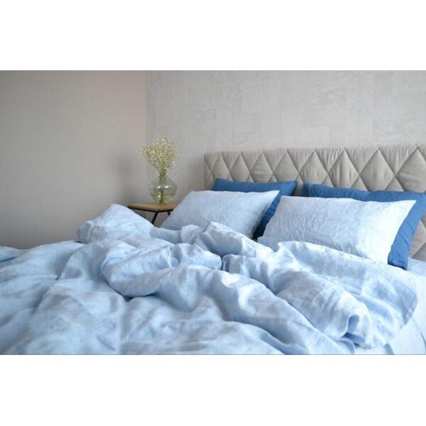 

Постельное белье BEIK-MORANDI. 100% лен LOFT MELANGE BLUE-Евро