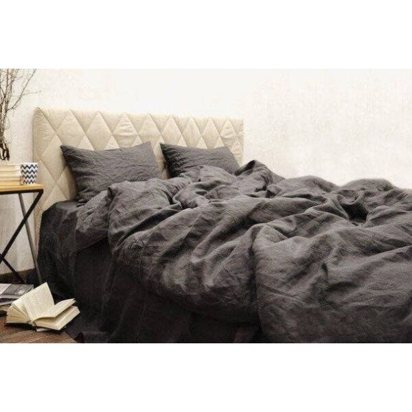 

Постельное белье BEIK-MORANDI. 100% лен LOFT DARK GRAY-Евро