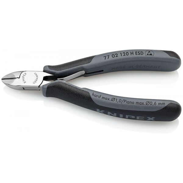 

Кусачки Knipex бокові для електроніки 77 02 120 ESD)