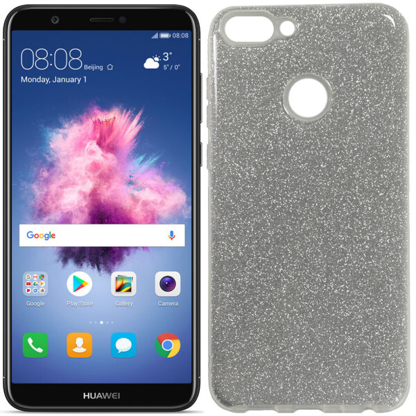 

Чехол силиконовый 3in1 Блёстки для Huawei P Smart White (21962)