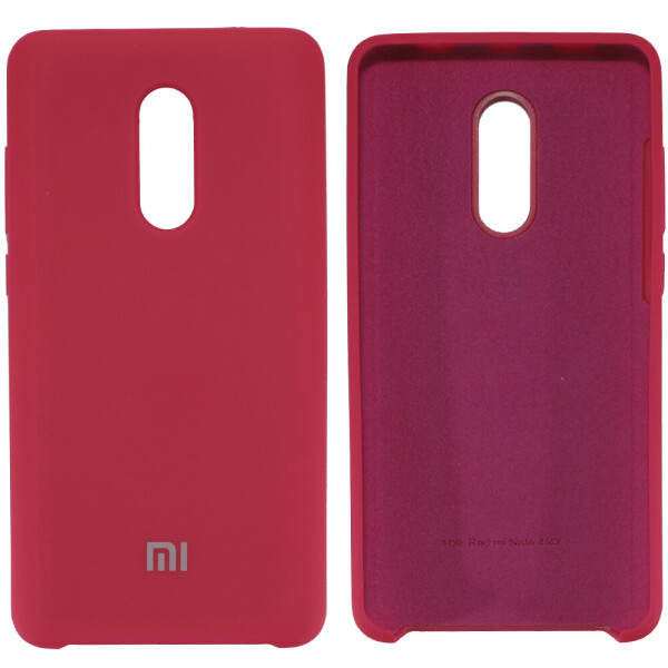 

Чехол силиконовый оригинальный для Xiaomi Redmi Note 4x Ярко малиновый (22239)