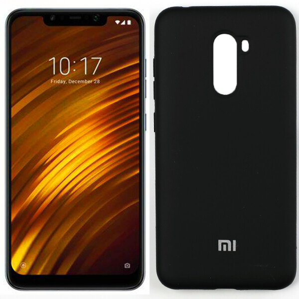 

Чехол силиконовый оригинальный для Xiaomi Poco F1 Черный FULL (28155)
