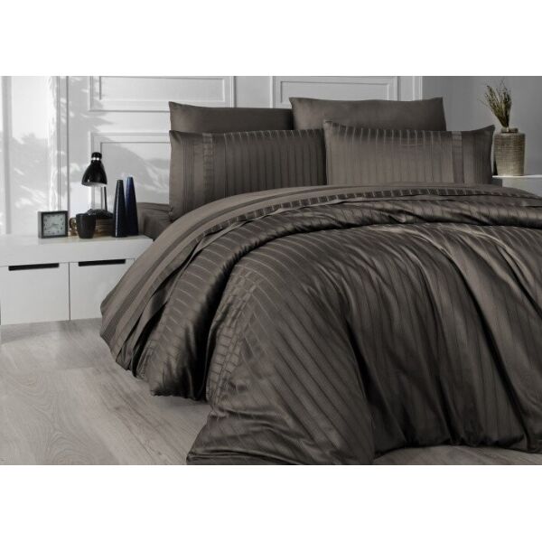 

Постельное белье First Choice. DELUXE Satin New Trend Brown-Евро