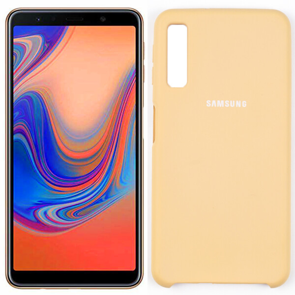 

Чехол силиконовый оригинальный для Samsung A750 Galaxy A7 2018 Золотой (27644)