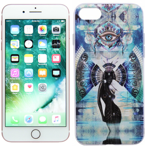 

Чехол силиконовый Всевидящее око с прозрачными краями для Apple iPhone 7 (4.7") (Девушка) (10797)