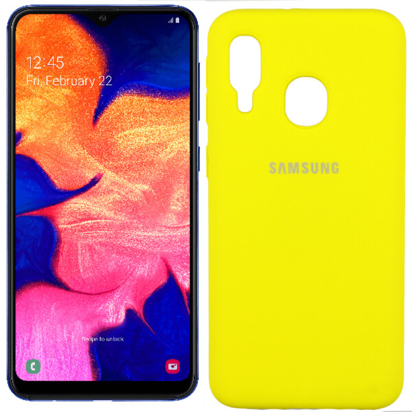 

Чехол силиконовый оригинальный для Samsung A405 Galaxy A40 2019 Желтый FULL (26436)
