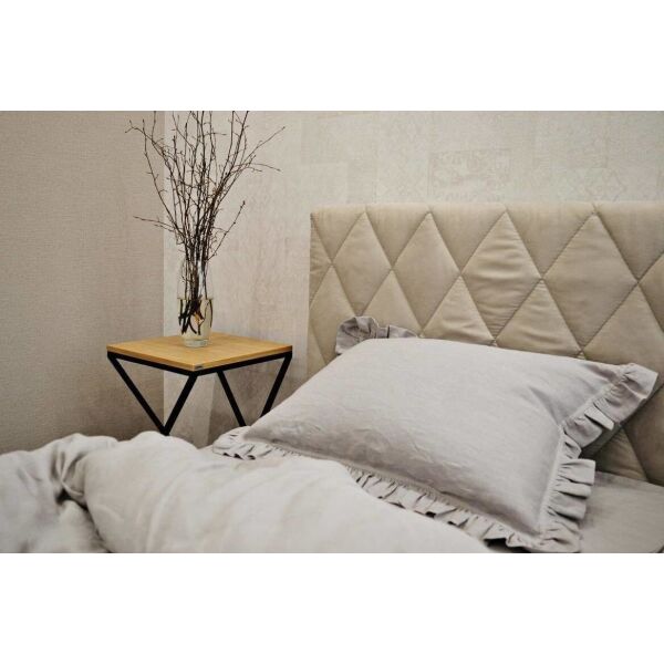

Постельное белье с рюшами BEIK-MORANDI. 100% лен FRENCH VINTAGE LIGHT GRAY-Двуспальный