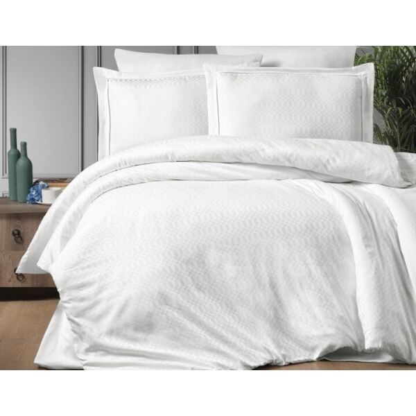 

Постельное белье First Choice. DELUXE Satin Сhackers white-Евро