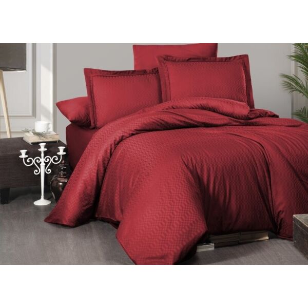 

Постельное белье First Choice. DELUXE Satin Сhackers red-Евро