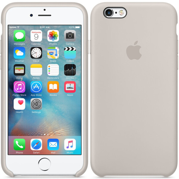 

Чехол силиконовый оригинальный для iPhone 6/6s Plus Бежевый (18655)