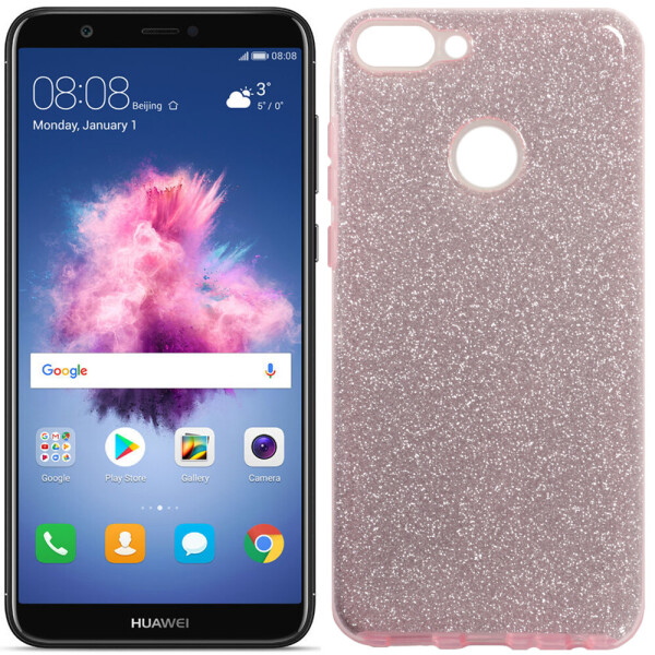 

Чехол силиконовый 3in1 Блёстки для Huawei P Smart Pink (21964)