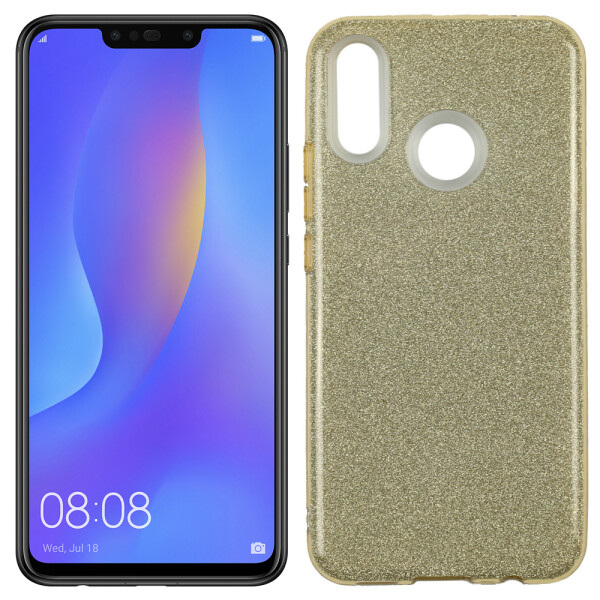 

Чехол Silicone 3in1 Блёстки для Huawei P Smart Plus Gold (25391)