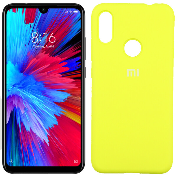 

Чехол силиконовый оригинальный для Xiaomi Redmi Note 7 Желтый (26495)