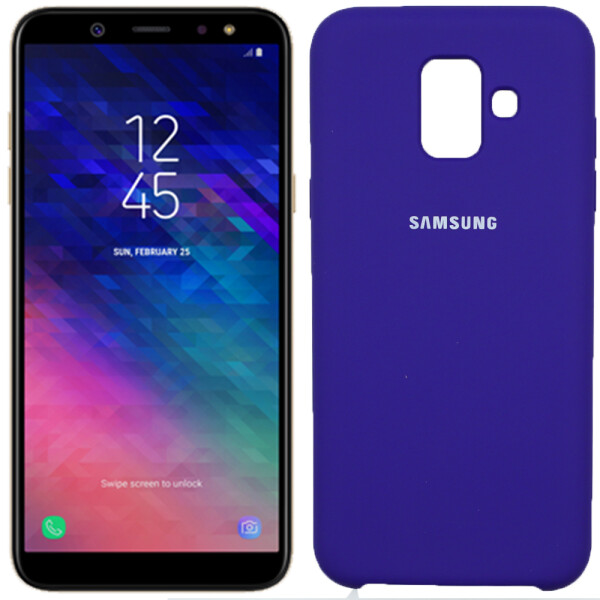 

Чехол силиконовый оригинальный для Samsung A600 Galaxy A6 2018 Фиолетовый (27640)