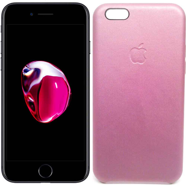 

Чехол накладка силикон кожа для iPhone 6 Plus розовый (10525)