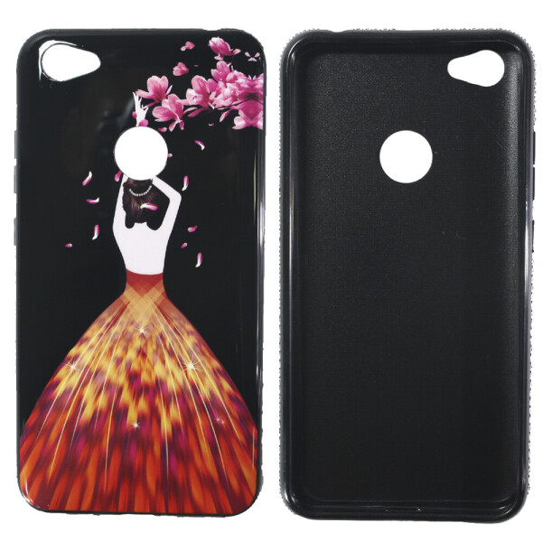 

Чехол TPU Magic Girl со стразами для Xiaomi Redmi Note 5A Prime / Redmi Y1 (Черный / Лепестки) (21377)