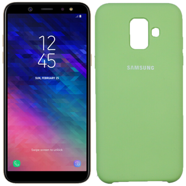

Чехол силиконовый оригинальный для Samsung A600 Galaxy A6 2018 Светло Зеленый (27638)