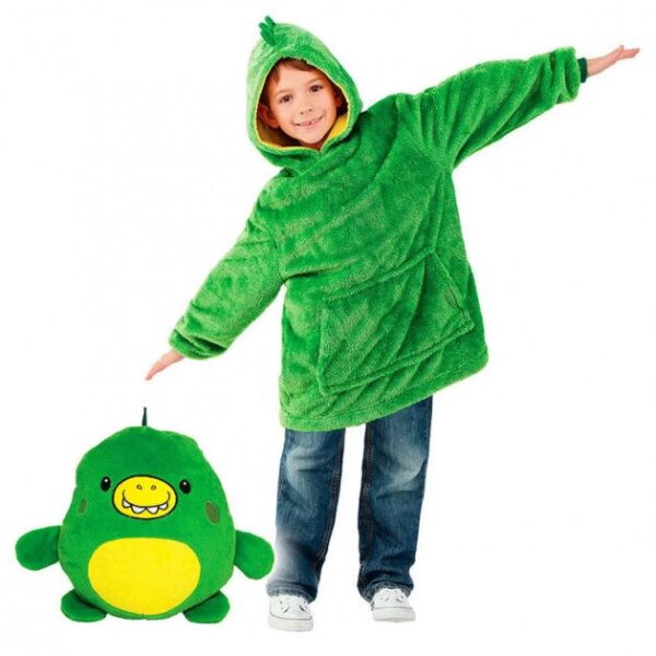 

Детская игрушка-толстовка плед трансформер с капюшоном и рукавами Huggle Pets Hoodie