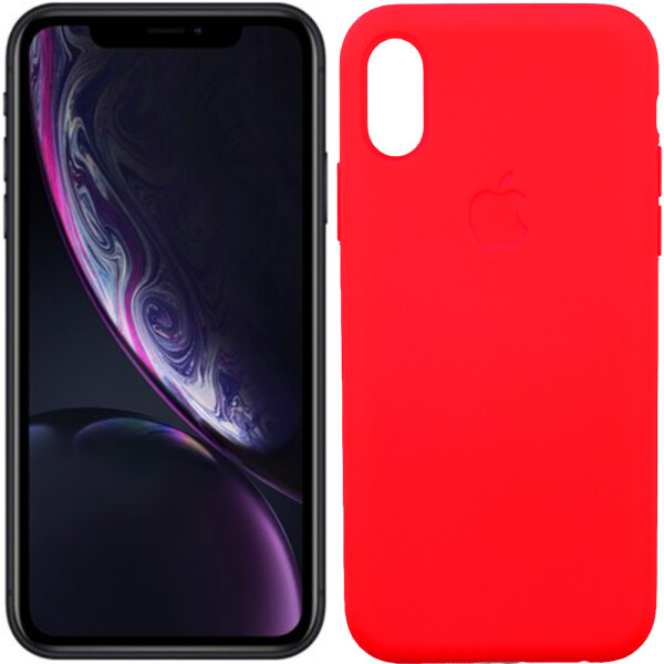 

Чехол силиконовый оригинальный для iPhone Xs Max Ярко малиновый (26574)