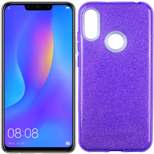 

Чехол силиконовый 3in1 Блёстки для Huawei P Smart Plus Violet (26765)