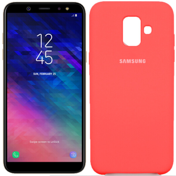 

Чехол силиконовый оригинальный для Samsung A600 Galaxy A6 2018 Розовый (27639)