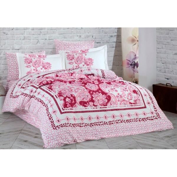 

Постельное белье Hobby Poplin. Escoda бордовое-Евро
