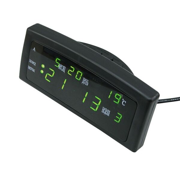 Акция на Часы электронные светодиодные настольные LED CX 909-A с зеленой подсветкой от Allo UA
