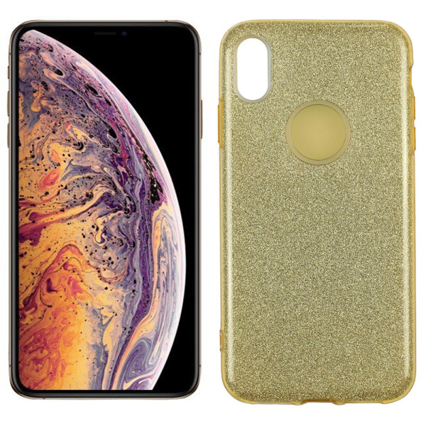 

Чехол Silicone 3in1 Блёстки для iPhone Xs Max Gold (25358)