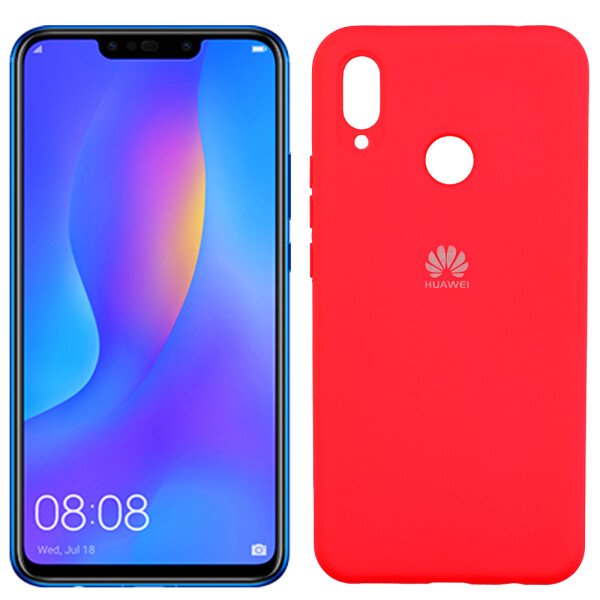 

Чехол силиконовый оригинальный для Huawei P Smart Plus Ярко малиновый FULL (26561)