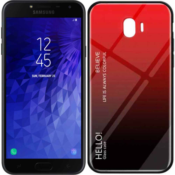 

Чехол TPU Gradient HELLO Glass для Samsung J4 Красный (26904)