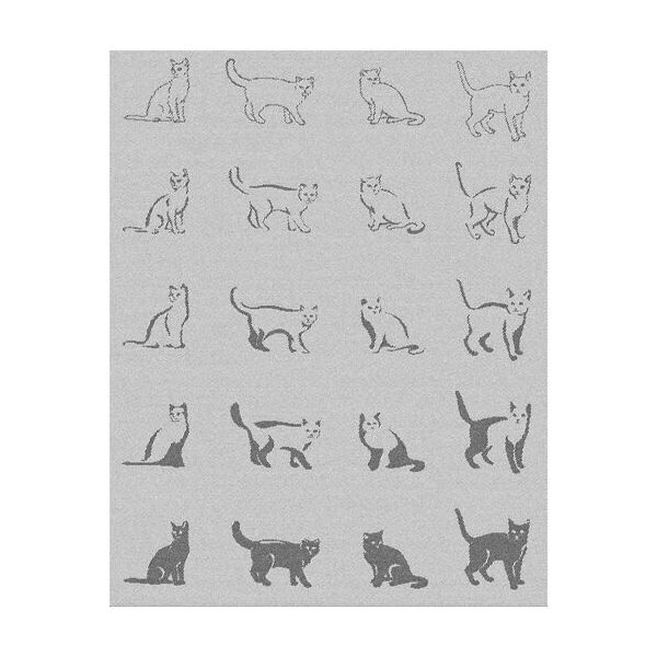 

Хлопковый плед LightHouse. Cats черный-140х200