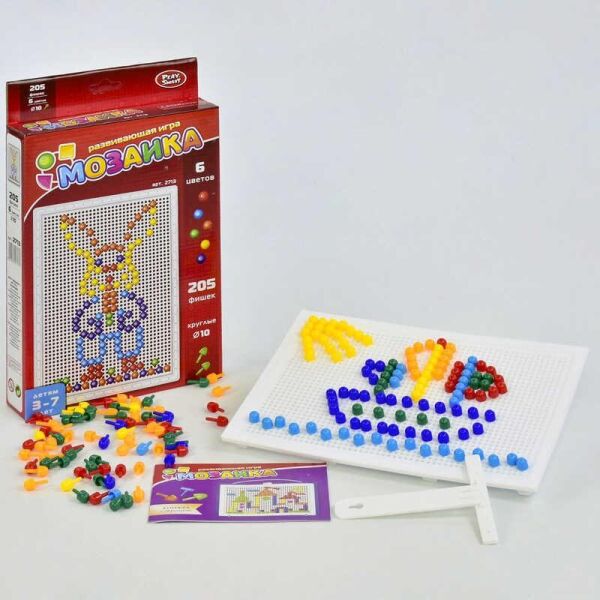 

Мозаика 2713 Play Smart 205 фишек, 6 цветов,