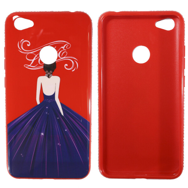 

Чехол TPU Magic Girl со стразами для Xiaomi Redmi Note 5A Prime / Redmi Y1 (Красный / Love) (21379)