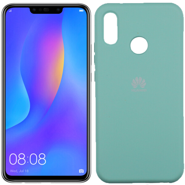 

Чехол силиконовый оригинальный для Huawei P20 Lite Голубой FULL (26545)