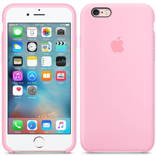 

Чехол силиконовый оригинальный для iPhone 6/6s Светло Розовый (18643)