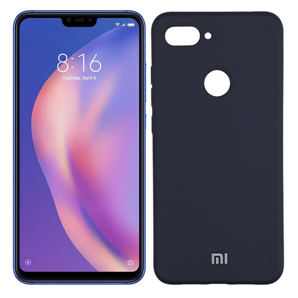 

Чехол силиконовый оригинальный для Xiaomi Mi8 Lite Синий FULL (26059)