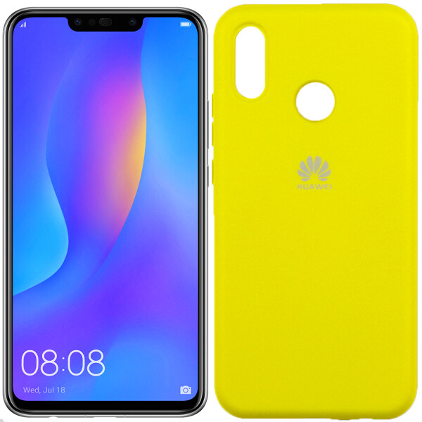 

Чехол силиконовый оригинальный для Huawei P20 Lite Ярко жёлтый FULL (26548)