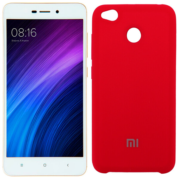

Чехол силиконовый оригинальный для Xiaomi Redmi 4x Ярко малиновый FULL (26696)