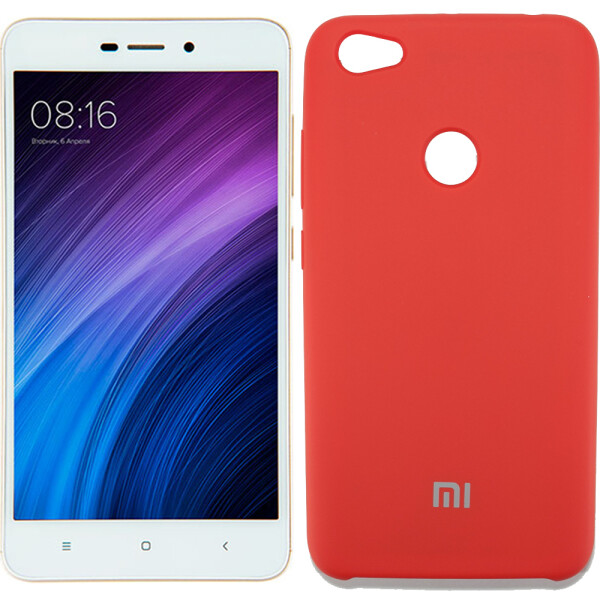 

Чехол силиконовый оригинальный для Xiaomi Redmi Note 5a Prime Красный (19898)